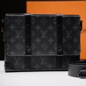 Louis Vuitton Black Trunk Monogram M45727 Eclipse crossbody messenger bag